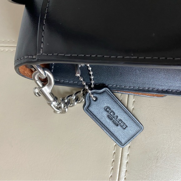 COACH Flap Clutch Crossbody CP034 SV/BK (Black) Bag - Picture 7 of 8